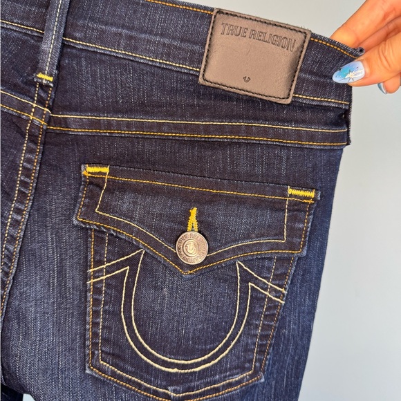 Vintage True Religion Jeans Halle Mid Rise Super Skinny Size 26 Made in USA 🇺🇸 - Picture 5 of 10